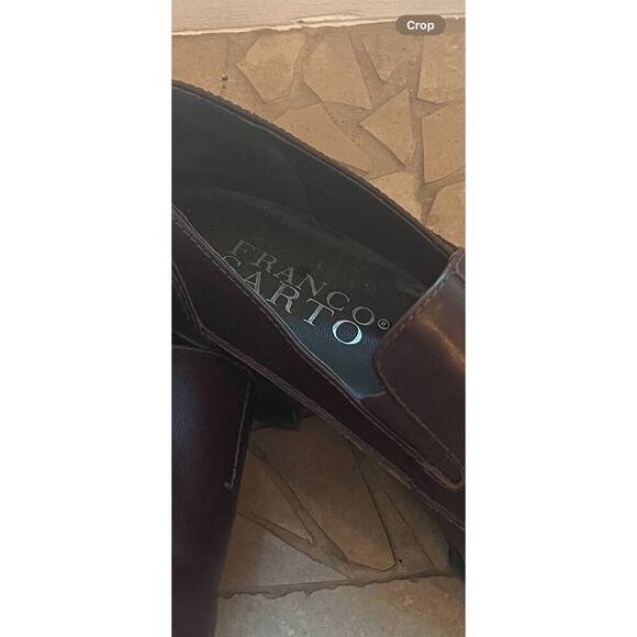 Franco Sarto Women 6.5 Brown Leather Slip On Loafer Y2K 90s Flex Academia Preppy - Picture 8 of 8